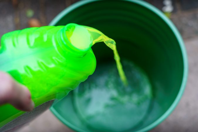 Filling up car wash bucket - Restore Car Paintwork