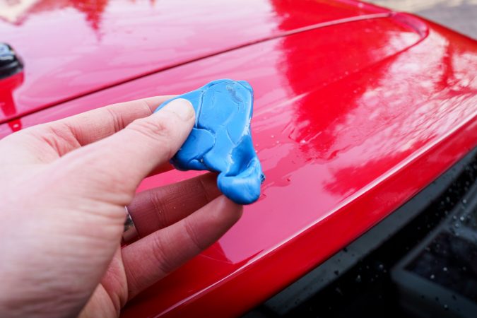 Restore Car Paintwork Guide - Clay Bar Red Golf