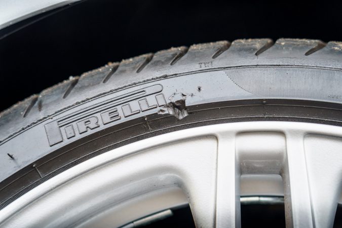 Look out while driving as to damage caused on tires.