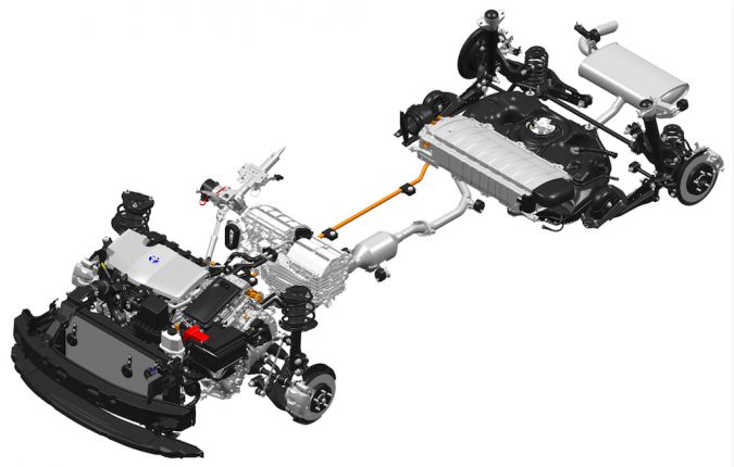 toyota prius battery and suspension system