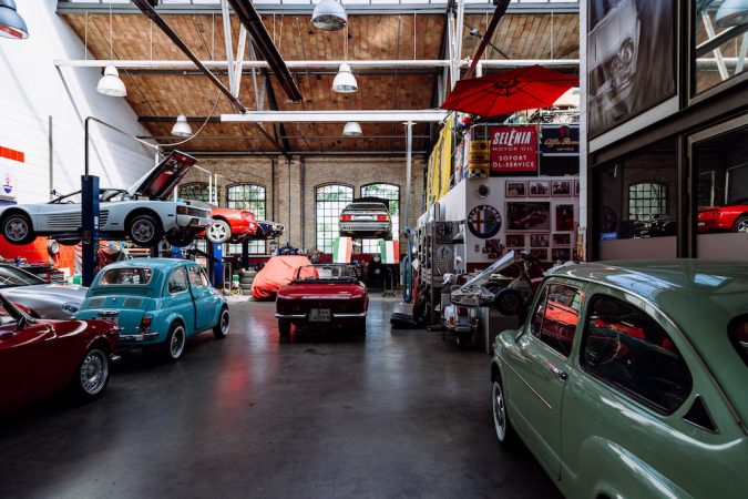 Best Car Colors collection showroom dealer workshop garage red blue white green classics vintage
