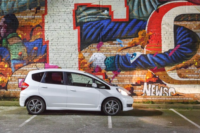 Honda Jazz Si White - Side on , alloy wheels