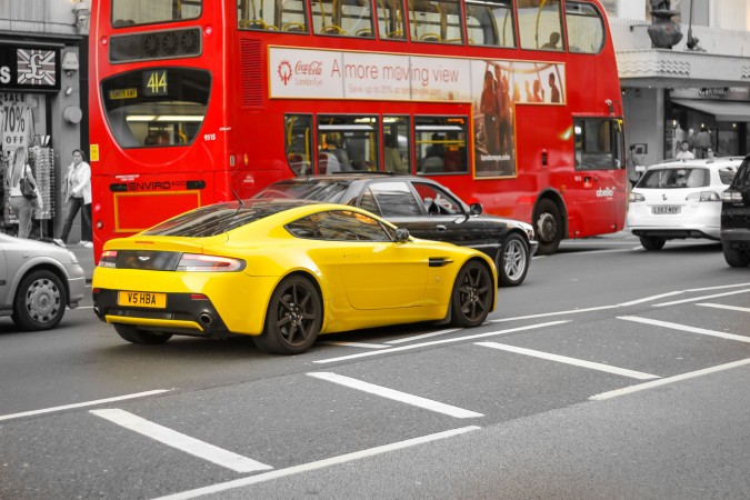 Knightsbridge Car Spotting London 12 Yellow Aston Marin Vantage