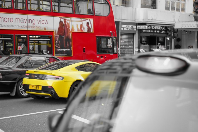 Knightsbridge Car Spotting London 21 Yellow Aston Marin Vantage