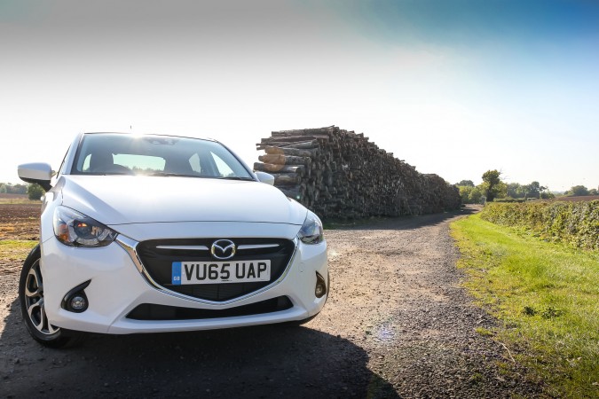 Mazda2 Sport Nav White front on 2015