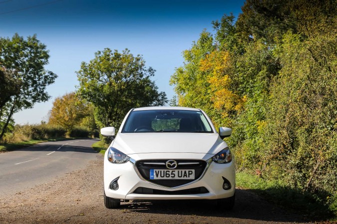 Mazda2 Sport Nav front on picture in white