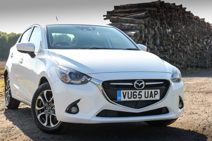 Mazda2 Sport Nav 2015 Review Alloys, front,