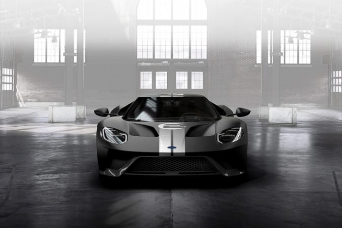 All-new Ford GT '66 Heritage Edition with unique black and silver-stripe livery celebrates 1966 Le Mans-winning GT40 Mark II race car driven by Bruce McLaren and Chris Amon