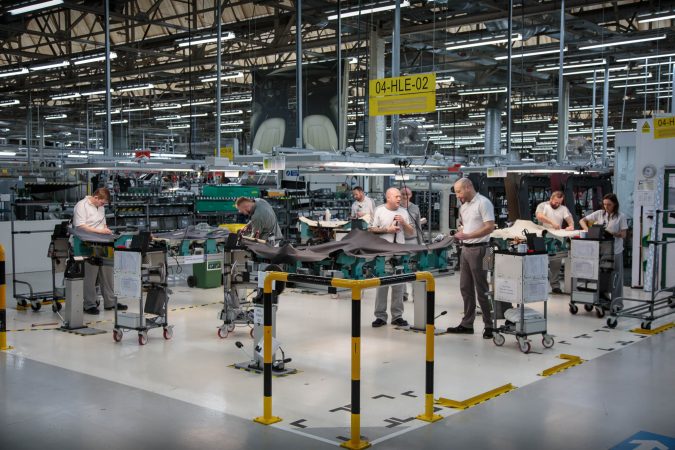 Bentley Factory - Bentayga Production Line - Employees working