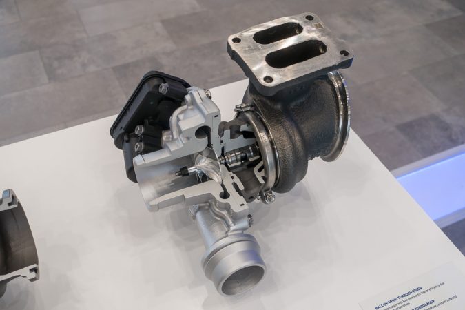 borgwarner ebooster cut open - Frankfurt Motorshow 2017