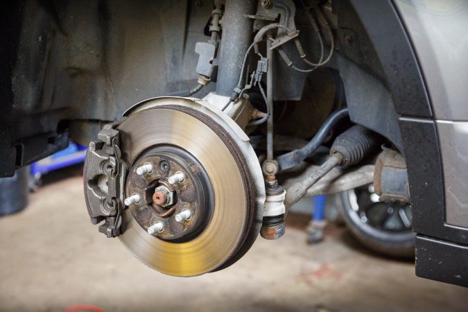 Car maintenance servicing brakes