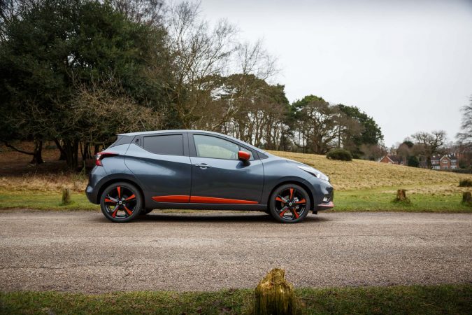 2018 nissan micra size view grey and orange