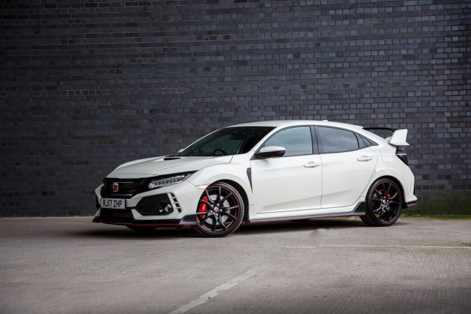 Honda Civic Type R GT FK8 2018 - In Championship White againt black wall