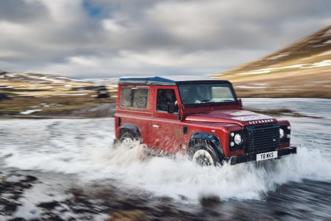 Land Rover Defender Works V8 in water