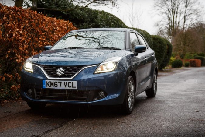 Suzuki Baleno Ray Blue 2018 SZ5 in the rain