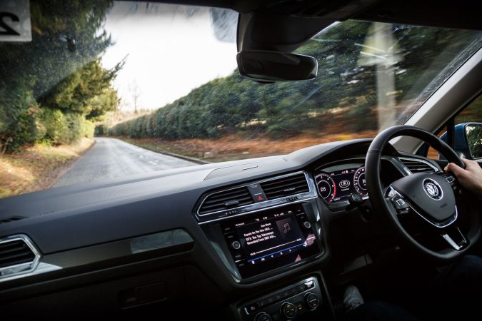 2018 Tiguan Allspace Driving Blue