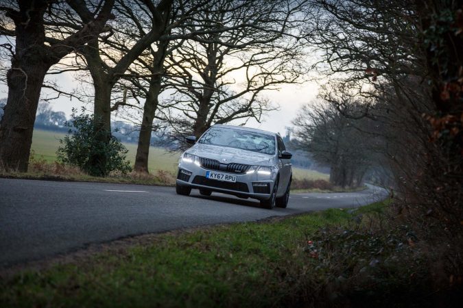 Skoda Octavia vRS 245 Grey Body Driving Straight