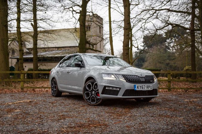 Skoda Octavia vRS 245 2018 - Front Grey, Black Diamond Cut Alloy Wheels