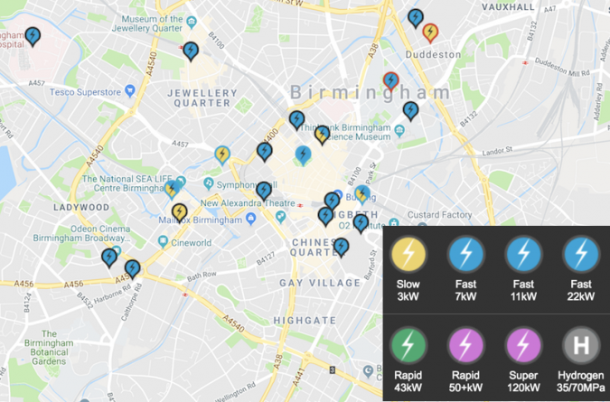 Zap Map Public Chargers