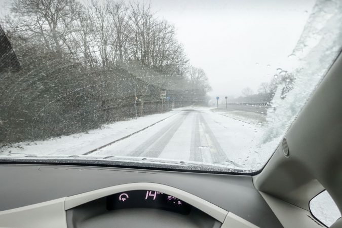 Nissan Leaf Winter 2018 Snow 0045