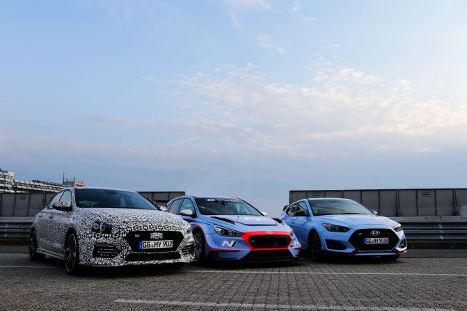 Hyundai i30 Fastback N, Veloster N and i30 N racecar