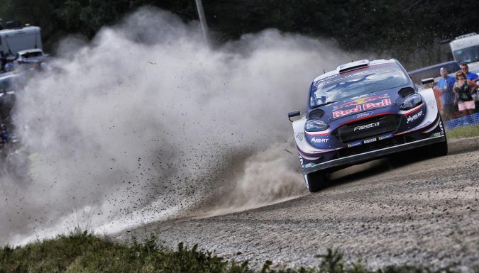 Sebastian Ogier in his Ford Fiesta Rally car