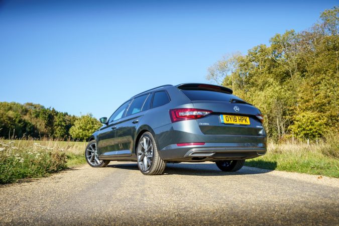 Skoda Superb 2018 Estate SportLine 2.0 TDI Review - Rear of Car