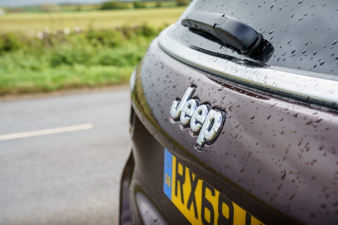 Jeep badge rear of car
