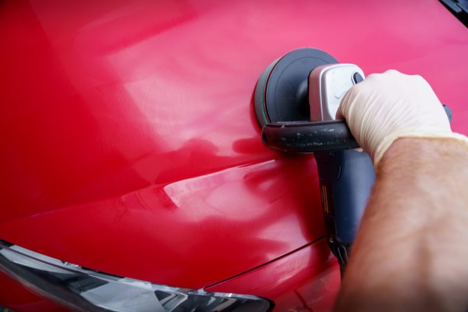 machine polisher . - Restore Car Paintwork red