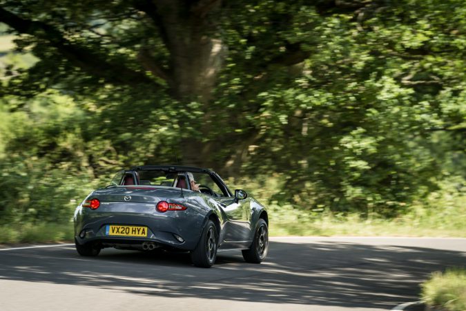 Mazda MX-5 R-Sport driving rear