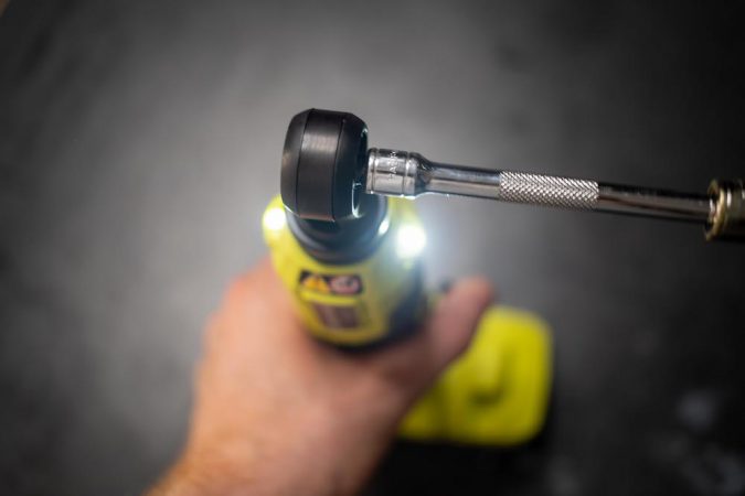 lights on the Ryobi Ratchet Wrench