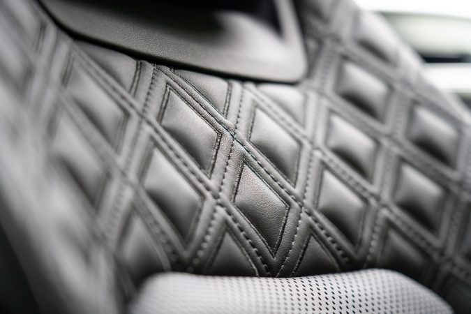 Bentley quilted diamond-stitched patterned leather seats