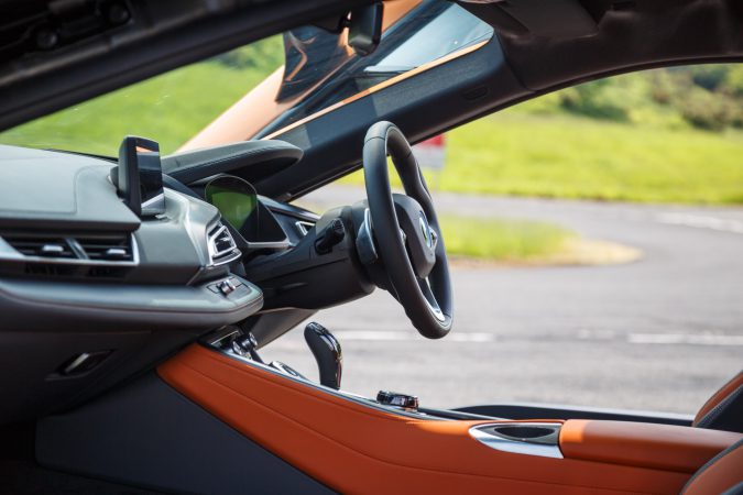 Interior cabin steering wheel infotainment system electronics