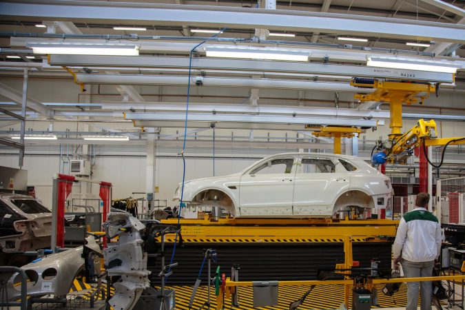 Car production manufacturing line assembly factory