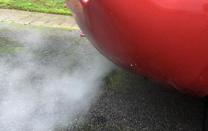water coming out of exhaust while idling