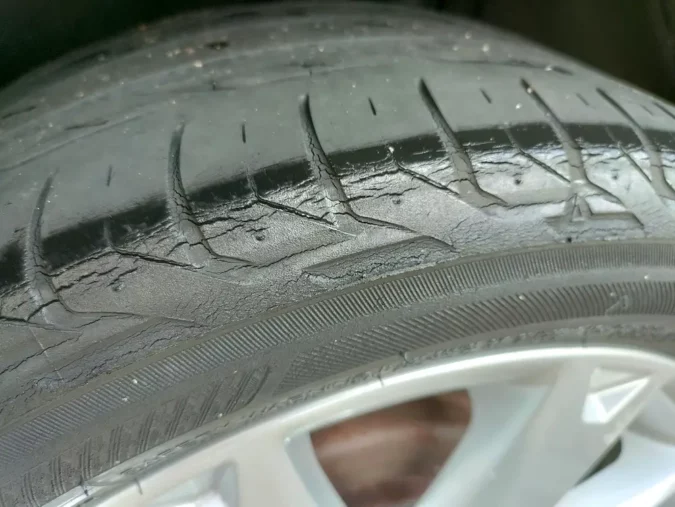 worn tires