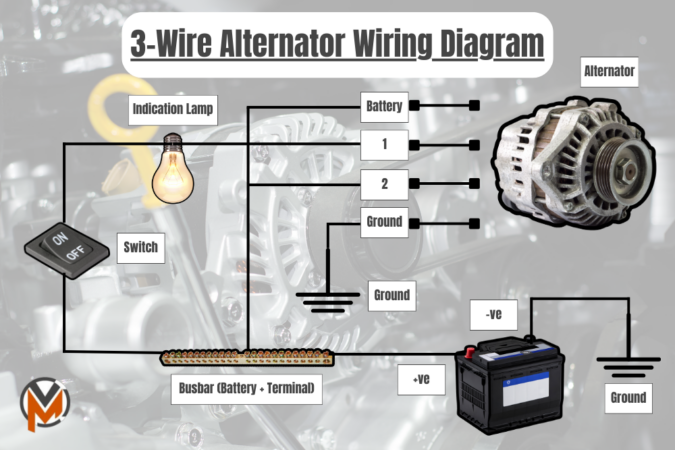 3 Wire Alternator Wiring Diagram