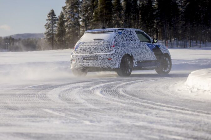 Alpine A290 Hot Hatch Snow Testing Sweden