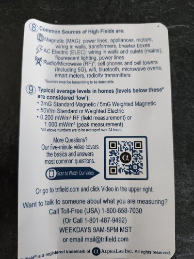 TriField EMF Meter Model TF2 Review For Cars