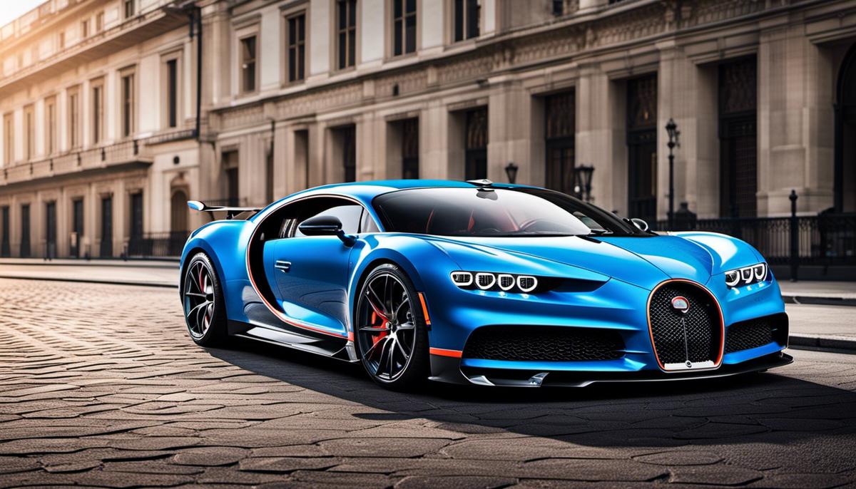 A luxurious and sleek sports car with a title - The Fastest Car in the World: The Bugatti Chiron Super Sport
